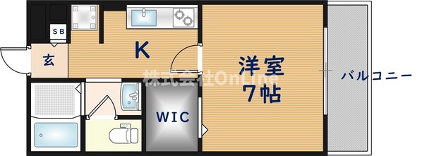 セジュールオッツ八戸ノ里の物件間取画像